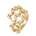 3 Row Marquise Spiral Ring