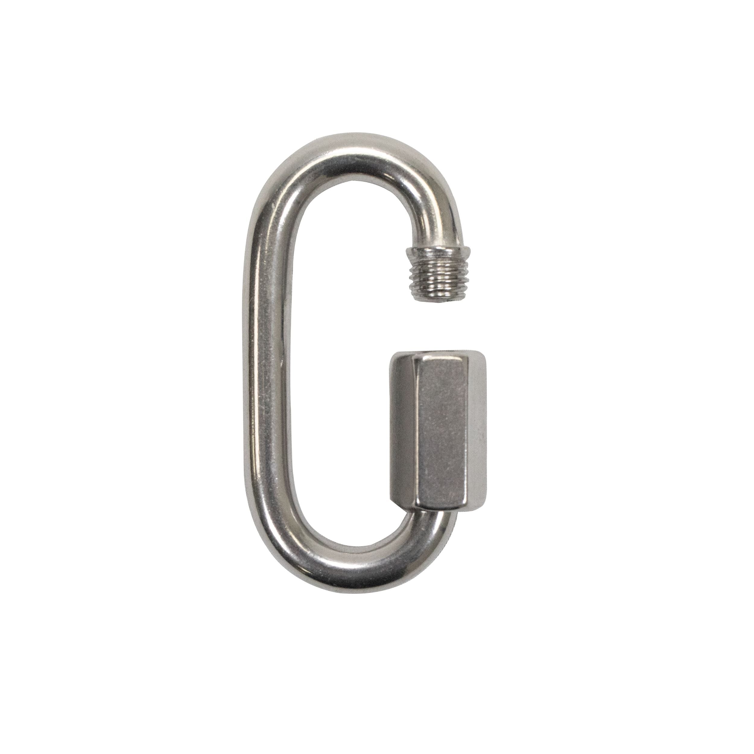 Scuba Choice 9cm SS Oval Quick Link Carabiner W/ Screw 13mm Opening
