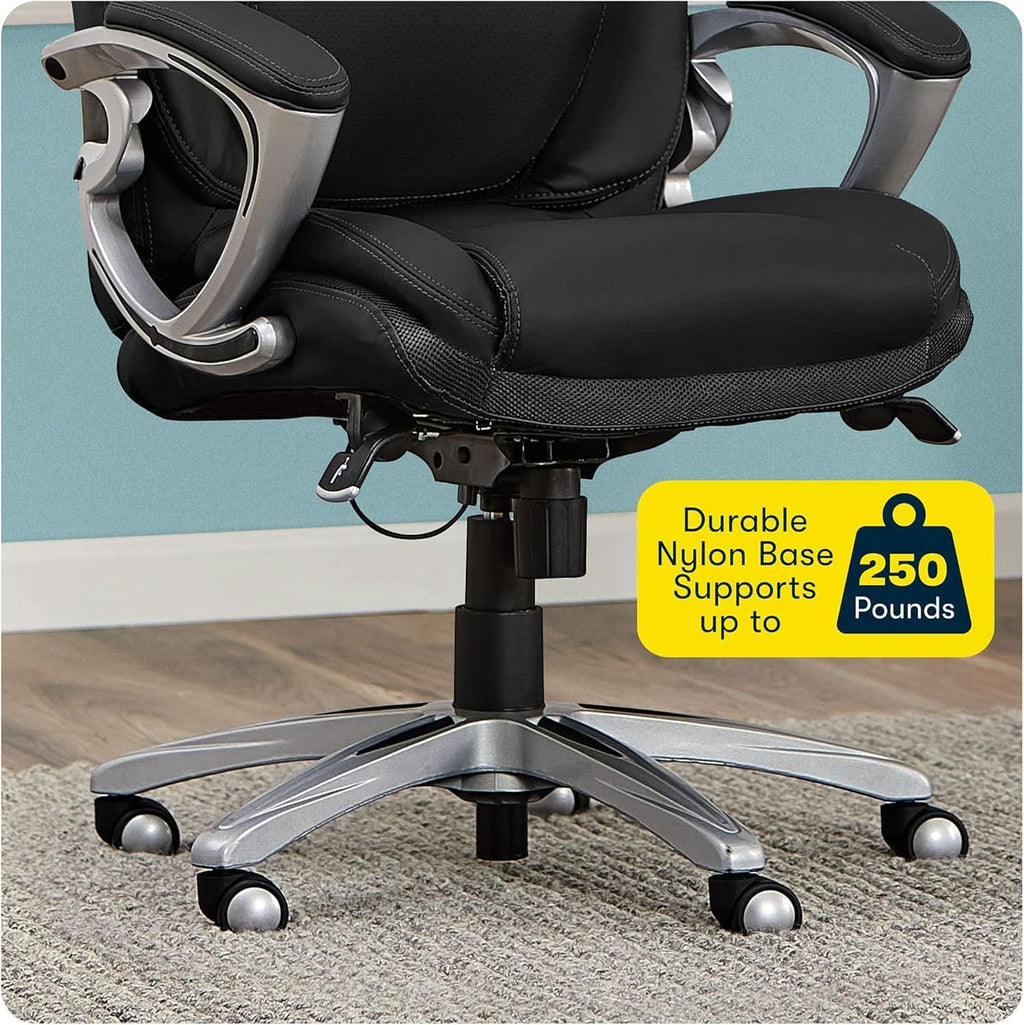 Sillón Ejecutivo Negro con Tecnología Lumbar de Aire