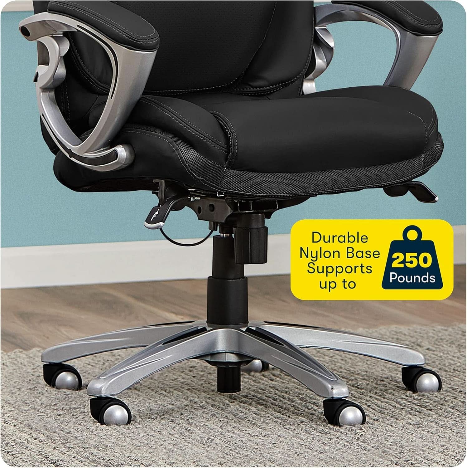 Sillón Ejecutivo Negro con Tecnología Lumbar de Aire
