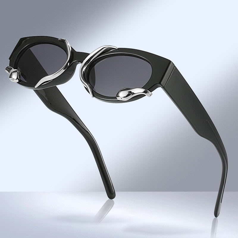 Wide-Legged Cat Eye Sunglasses For Women