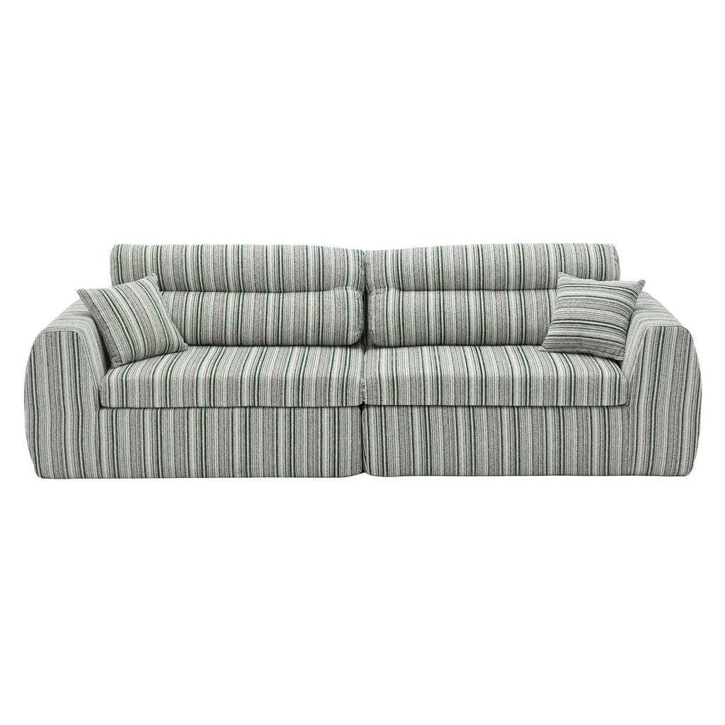 3 Seater, Couch With Throw Pillows For Living Room