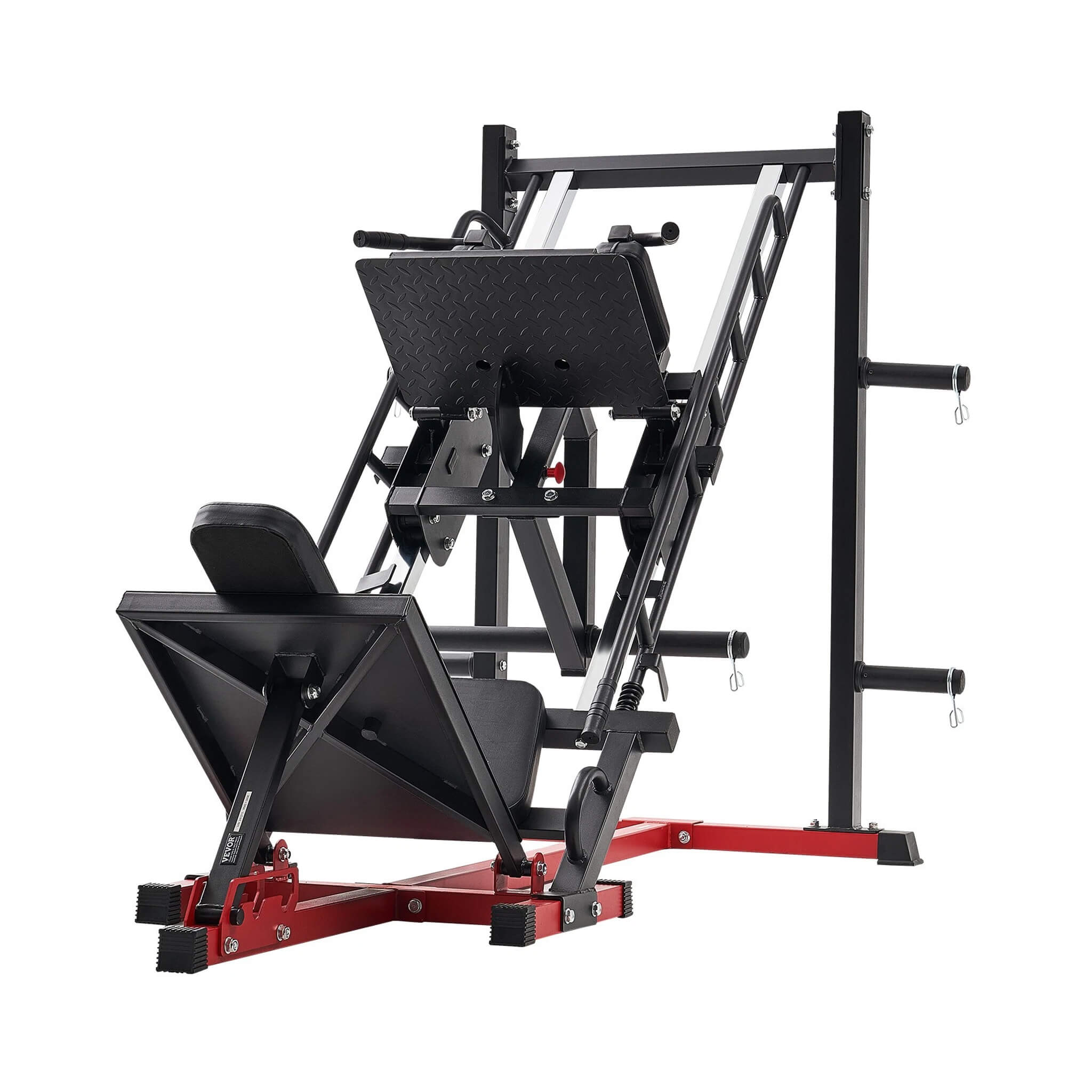 Rovix 2000LBS Máquina de prensa de piernas y sentadillas hack ajustables para entrenamientos en gimnasios domésticos (SAK53148)