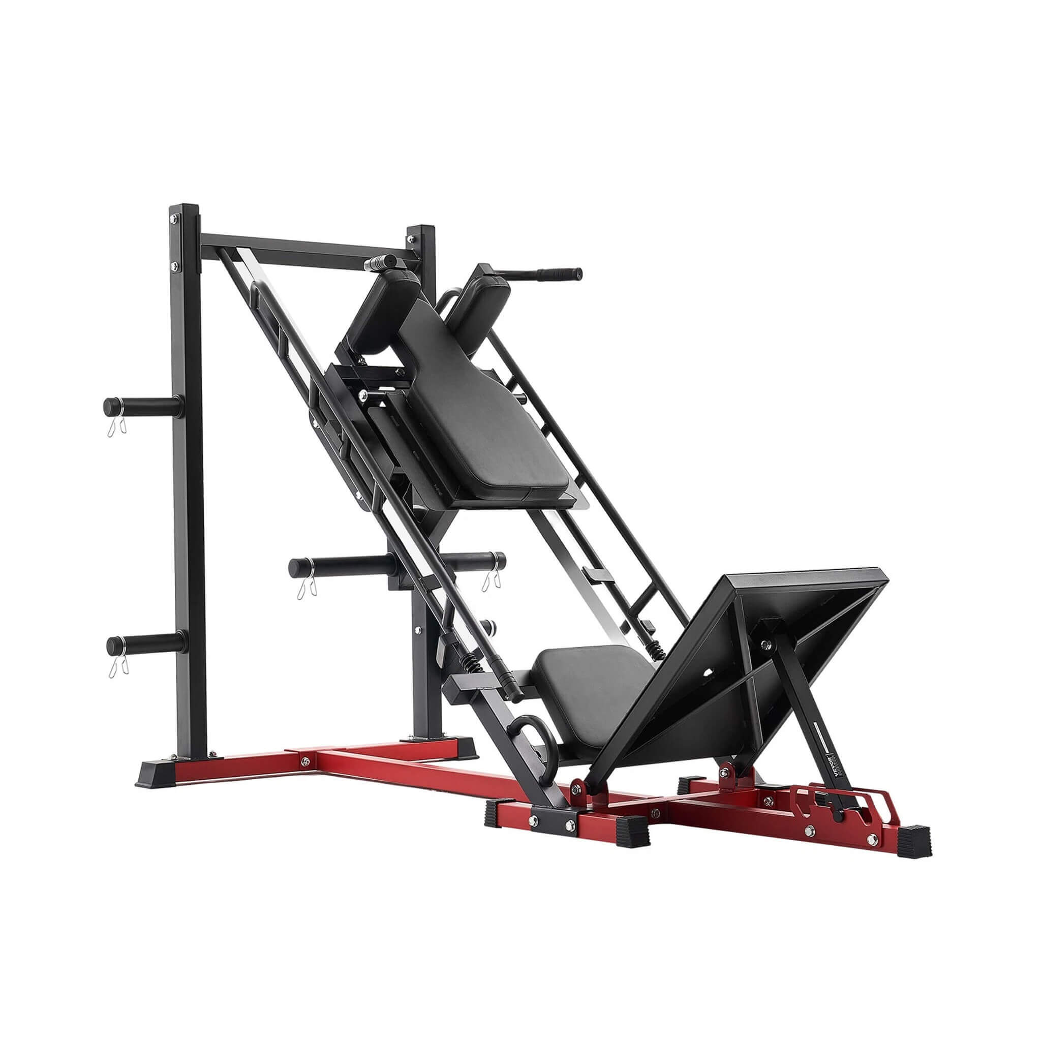 Rovix 2000LBS Máquina de prensa de piernas y sentadillas hack ajustables para entrenamientos en gimnasios domésticos (SAK53148)