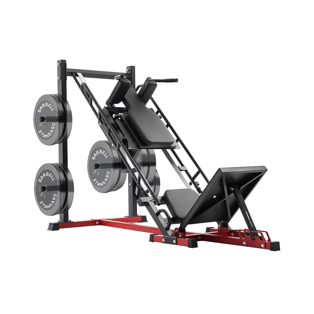 Rovix 2000LBS Máquina de prensa de piernas y sentadillas hack ajustables para entrenamientos en gimnasios domésticos (SAK53148)
