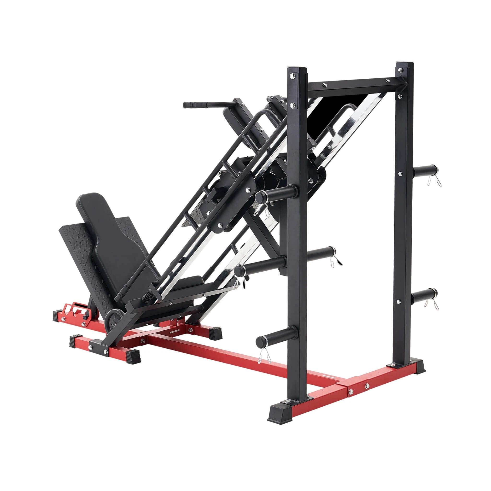 Rovix 2000LBS Máquina de prensa de piernas y sentadillas hack ajustables para entrenamientos en gimnasios domésticos (SAK53148)