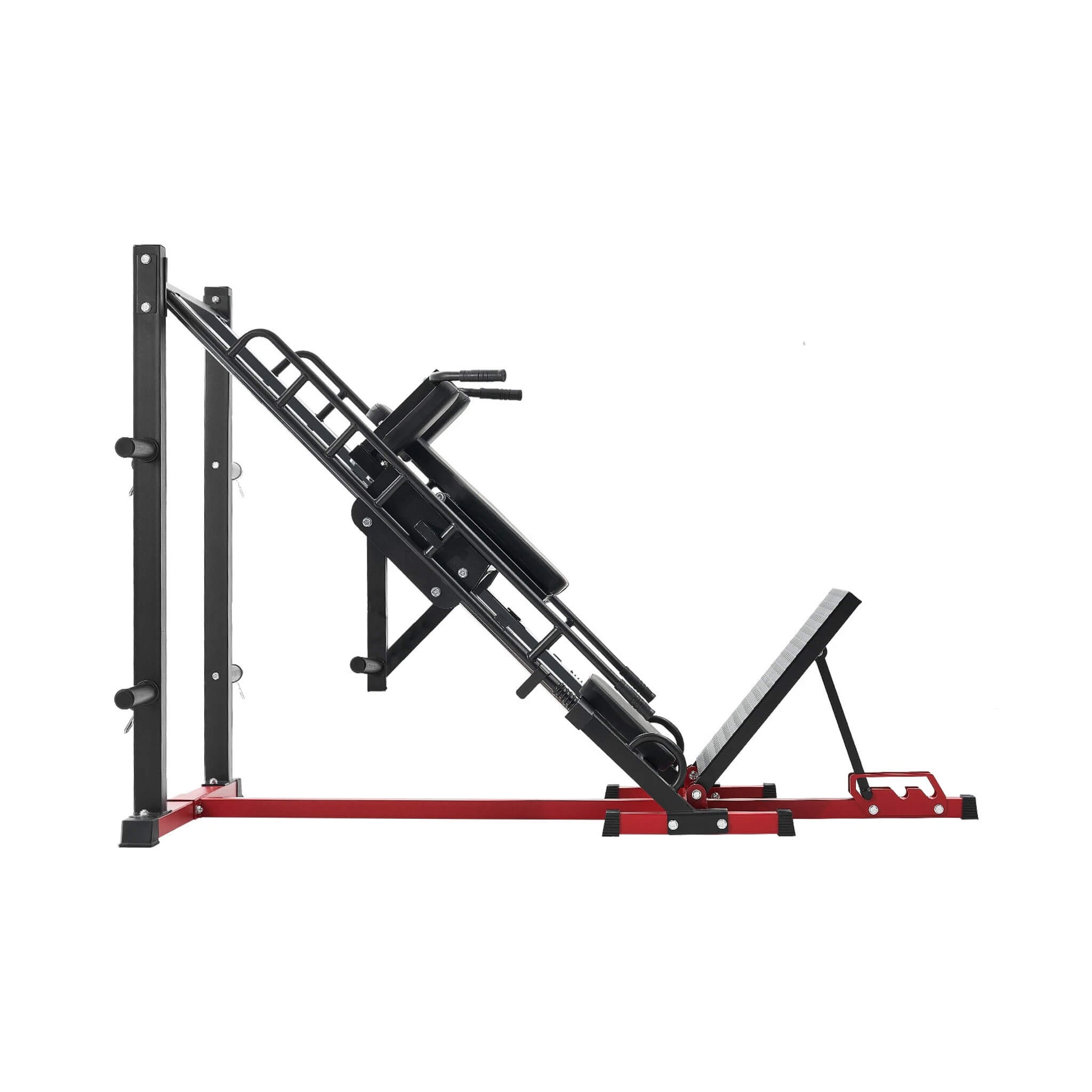 Rovix 2000LBS Máquina de prensa de piernas y sentadillas hack ajustables para entrenamientos en gimnasios domésticos (SAK53148)