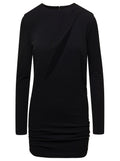 Versace Women Black Fitted Minidress With Cut-Out Detail In Viscose Woman