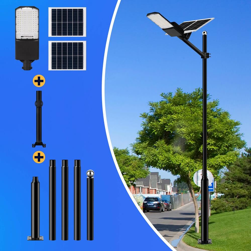 1500W solar street light with 20ft /16ft pole