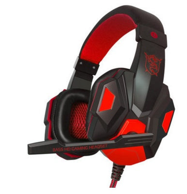 Auriculares de juego Pu mind pc780 negros azules con micrófono para computadora y voz YY, auriculares con luz negra y azul