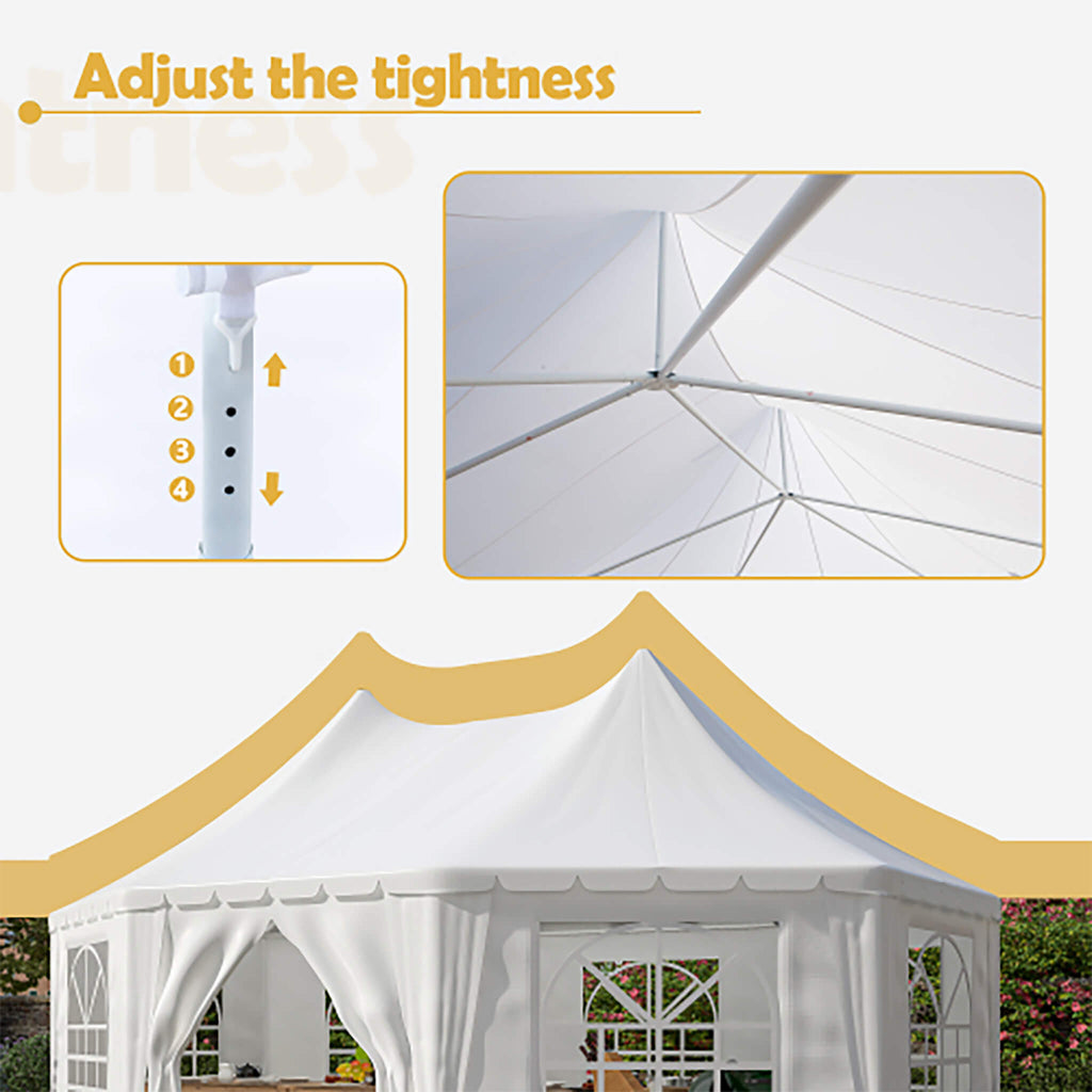 [20X15FT] Carpa Extra Grande Resistente Impermeable para Fiestas y Bodas al Aire Libre con Marco de Acero (SAK07645)