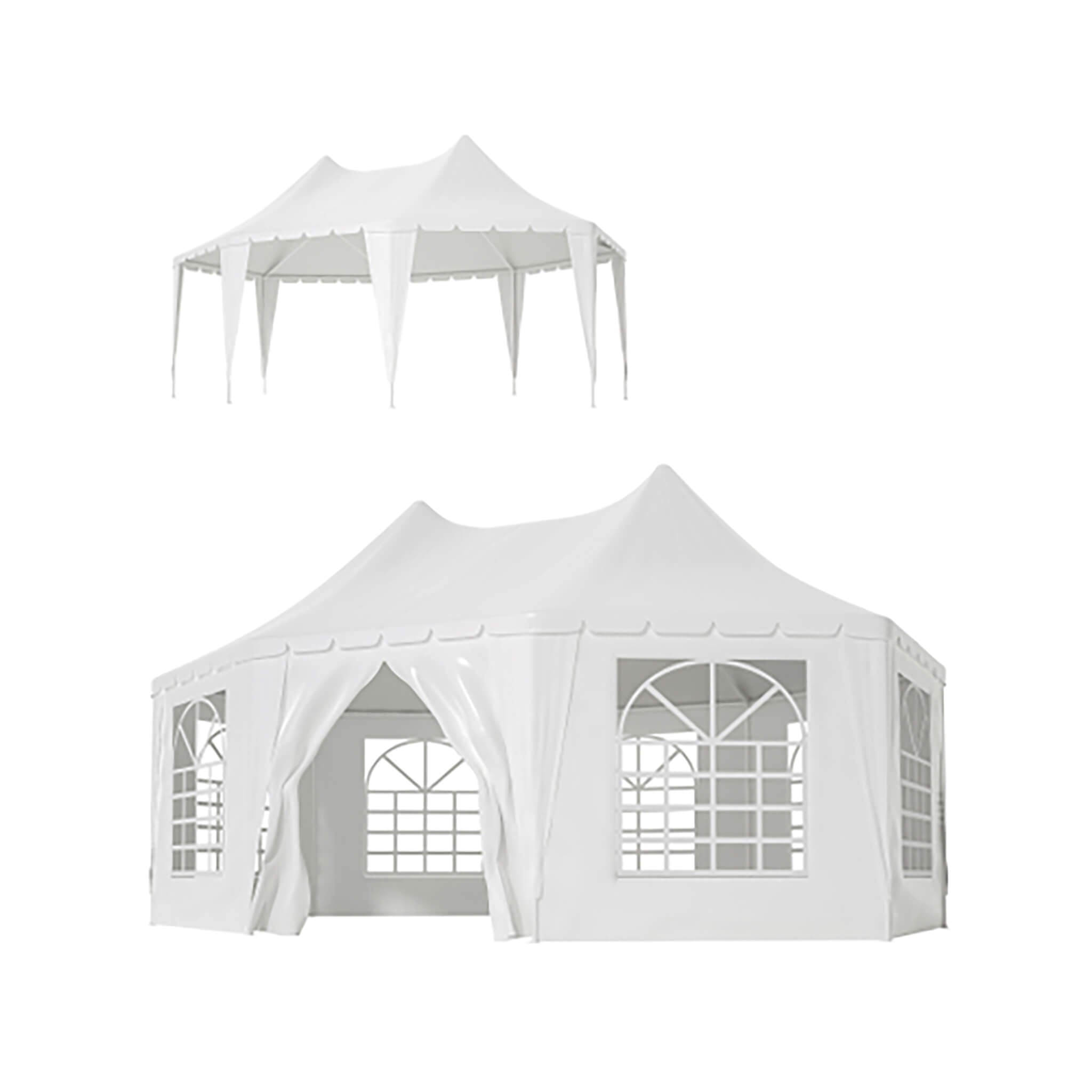 [20X15FT] Carpa Extra Grande Resistente Impermeable para Fiestas y Bodas al Aire Libre con Marco de Acero (SAK07645)