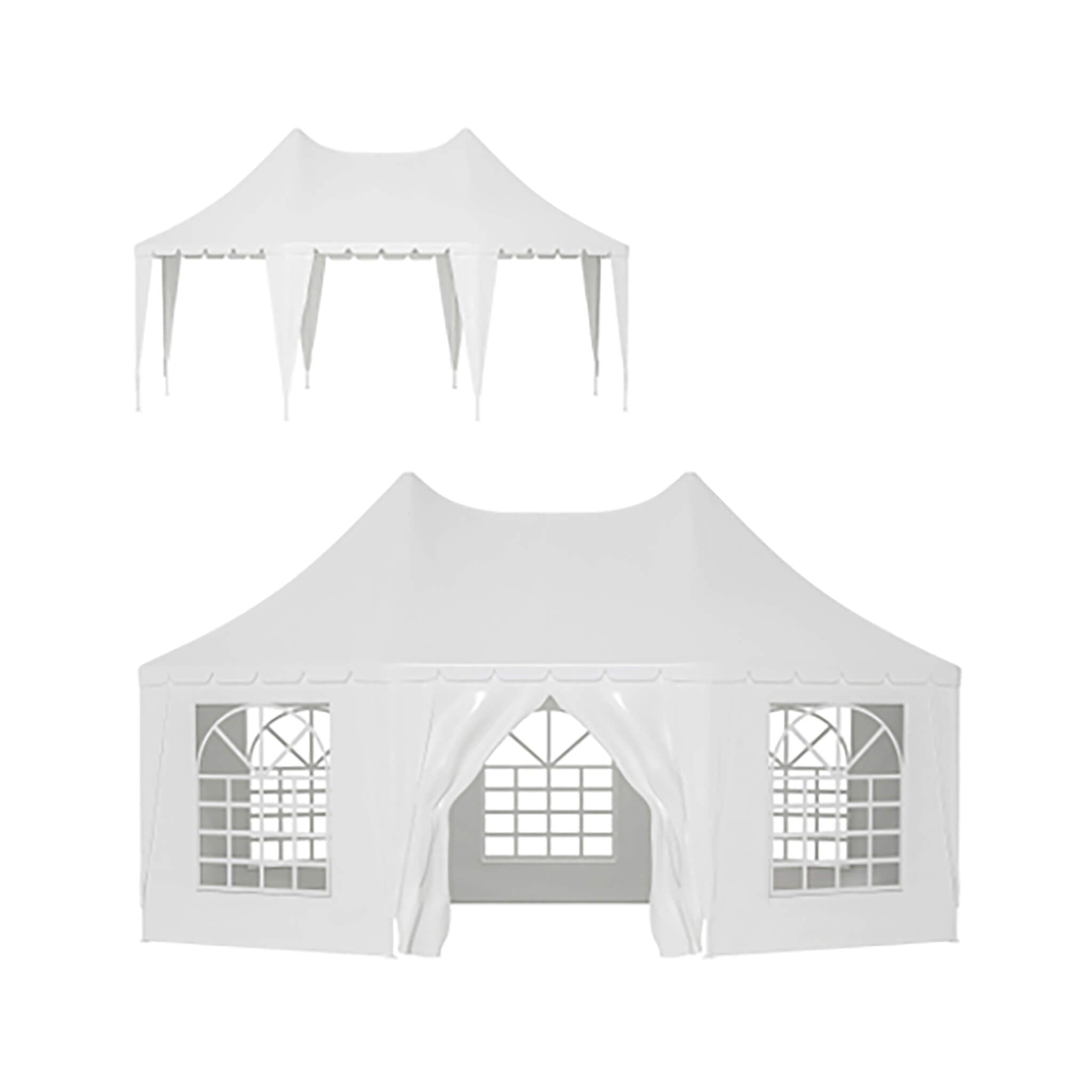 [20X15FT] Carpa Extra Grande Resistente Impermeable para Fiestas y Bodas al Aire Libre con Marco de Acero (SAK07645)