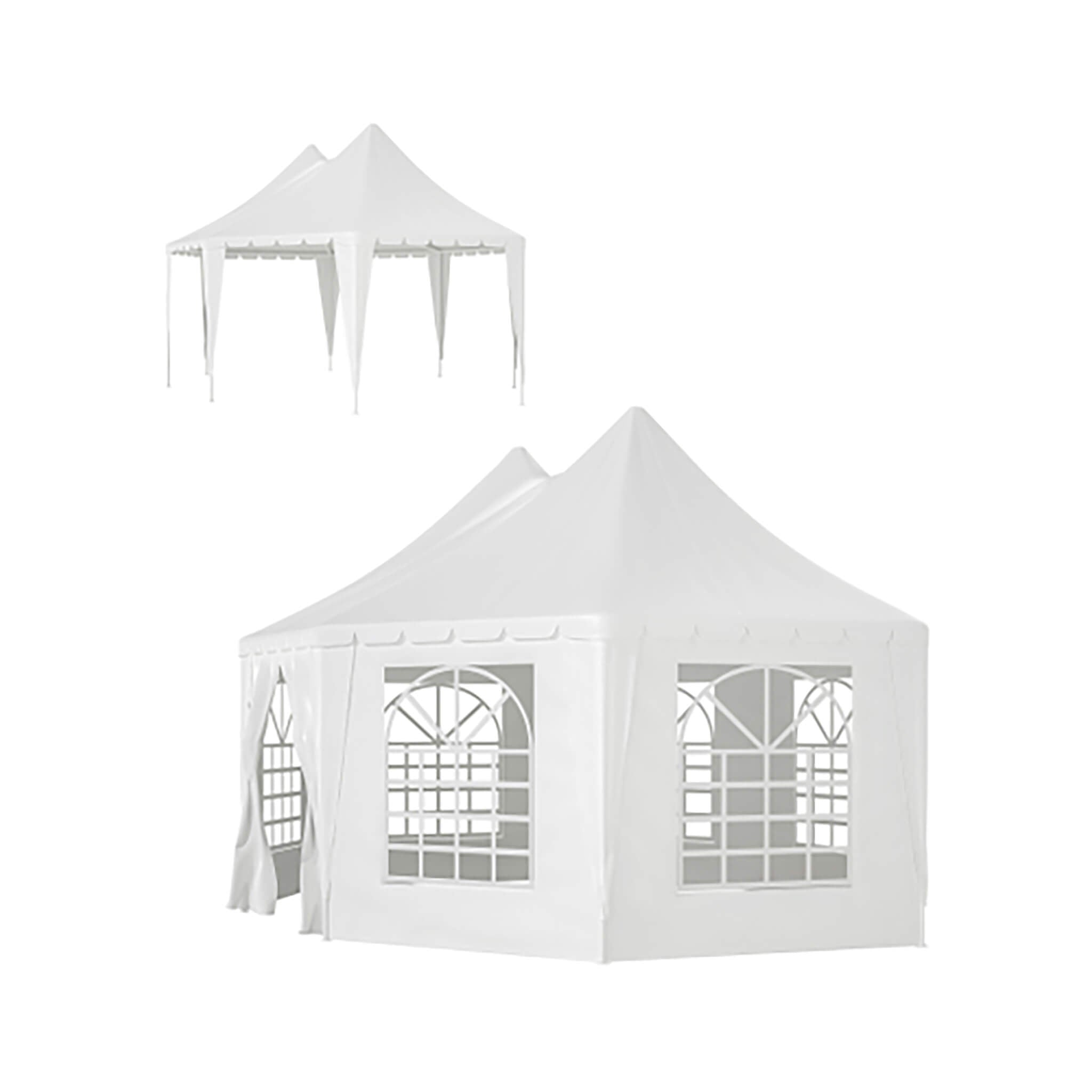 [20X15FT] Carpa Extra Grande Resistente Impermeable para Fiestas y Bodas al Aire Libre con Marco de Acero (SAK07645)