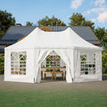 [20X15FT] Carpa Extra Grande Resistente Impermeable para Fiestas y Bodas al Aire Libre con Marco de Acero (SAK07645)