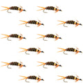 Double Bead Prince Nymph Fly Fishing Flies - 12 Flies Hook Size 10