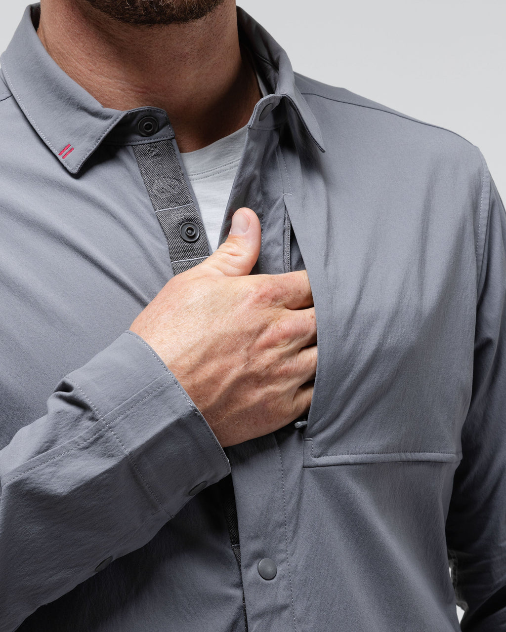 Camisa Refugio de Manga Larga con Broches