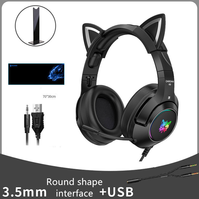 Auriculares de ordenador con cable para gaming, bonitos para chicas