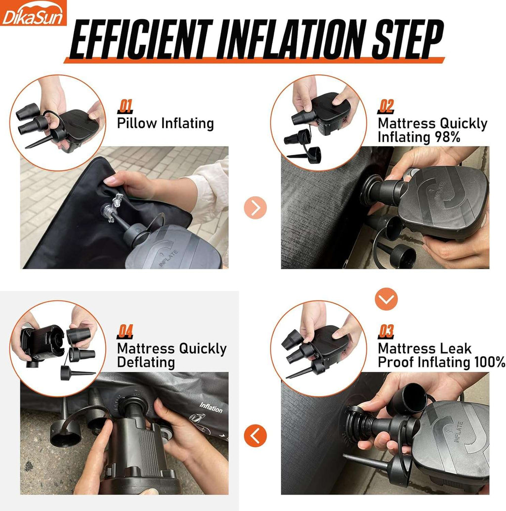 DikaSun colchón de aire para caja de camioneta de tamaño completo de 5.5 a 5.8 pies, gris