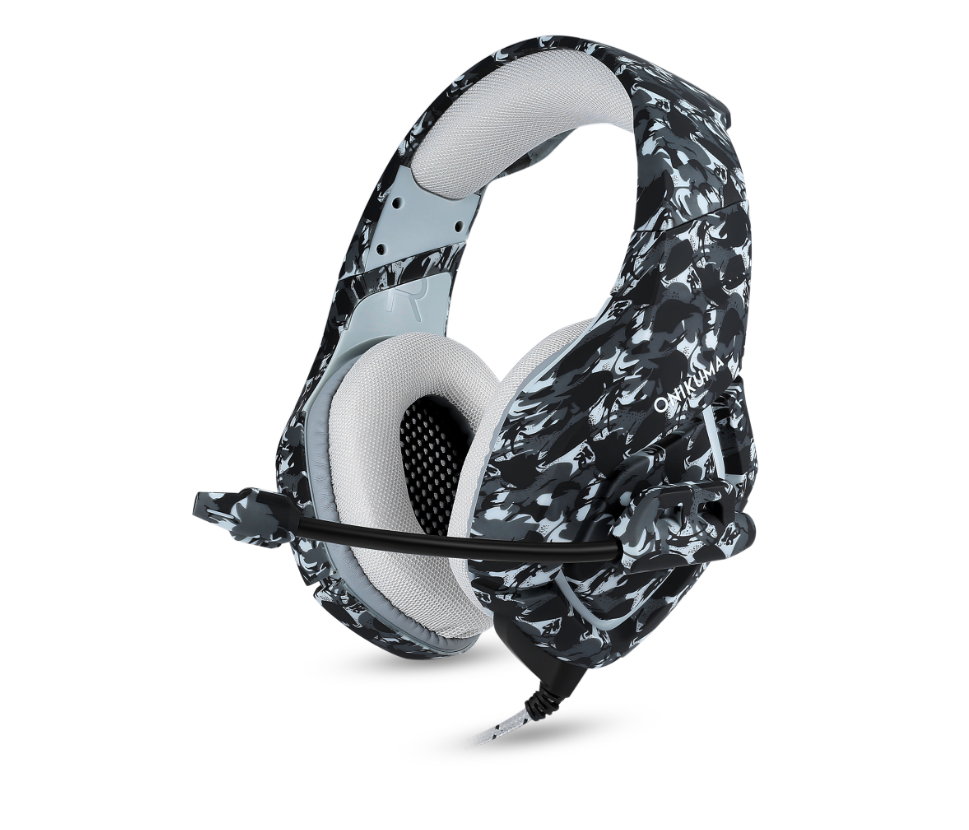 Auriculares para juegos con camuflaje de destrucción