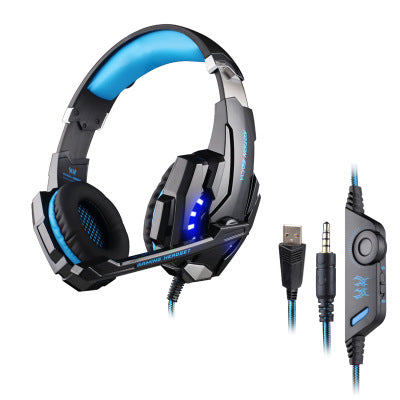 Auriculares G9000 para juegos con micrófono, auriculares de un solo orificio de 3.5+USB para PS4
