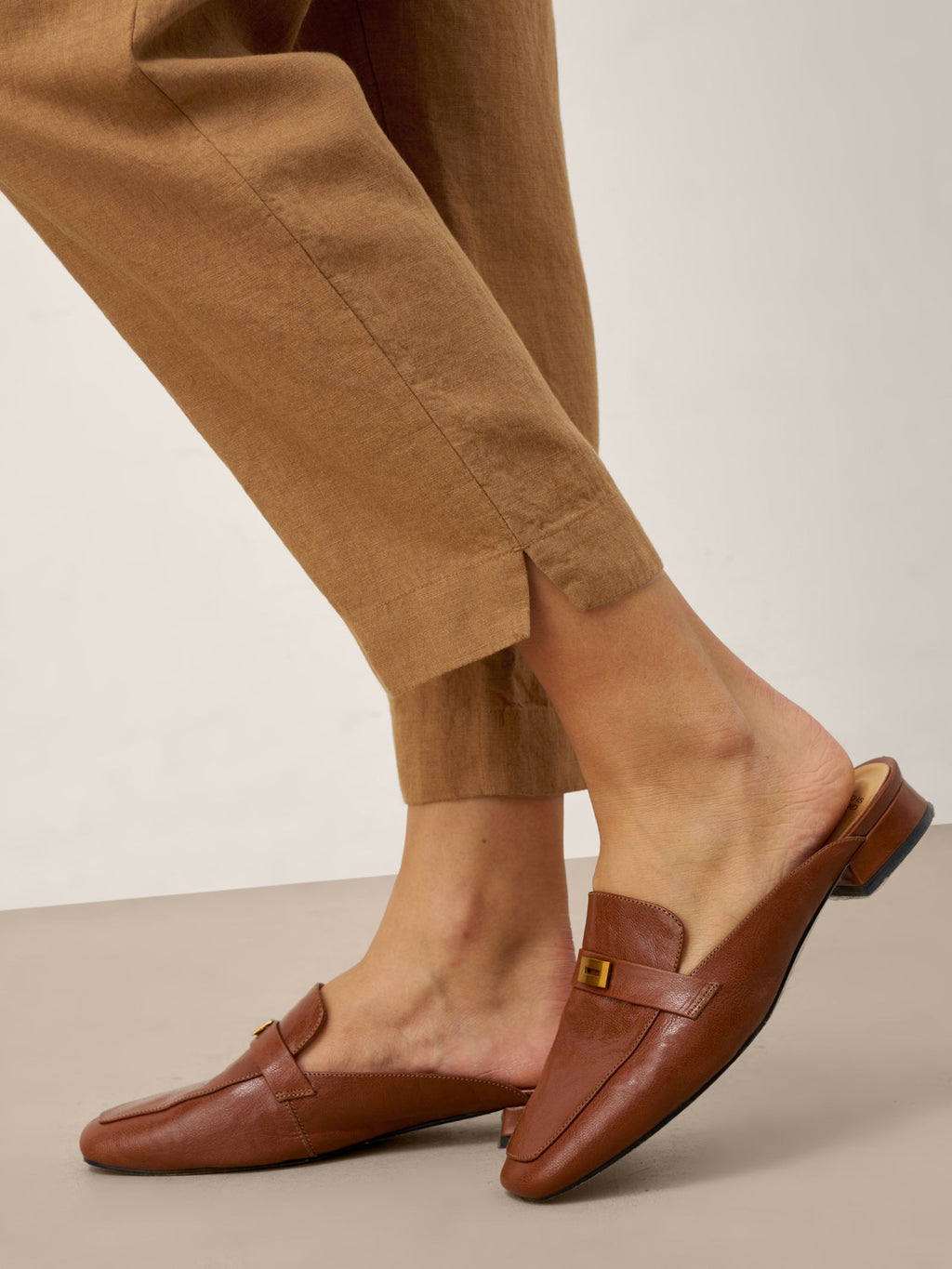 100% Linen Elasticated Waist Ankle Pants GWEN