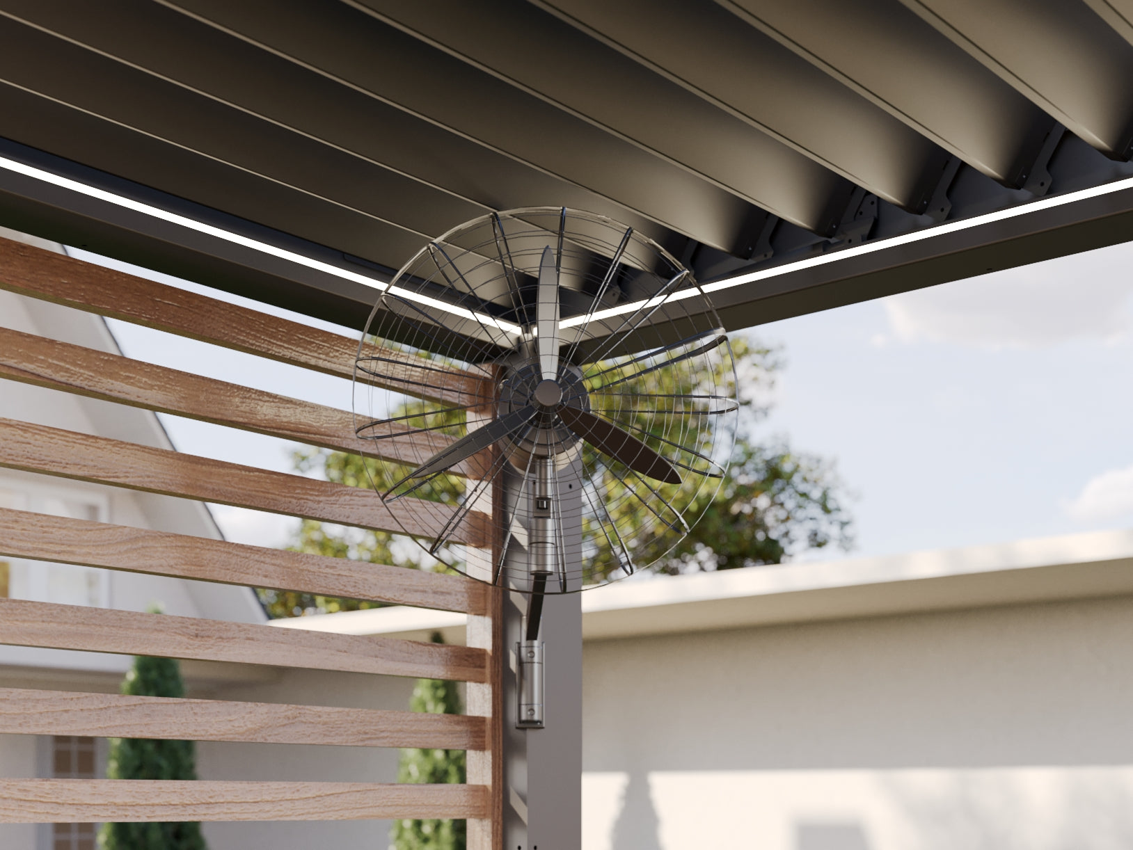 Ventilador para poste de pérgola