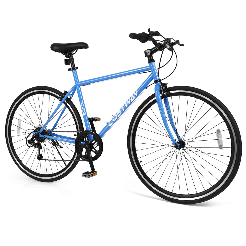 26 Inch Mountain Bike Adjustable with 6-Speed and All-terrain Rubber Wheels