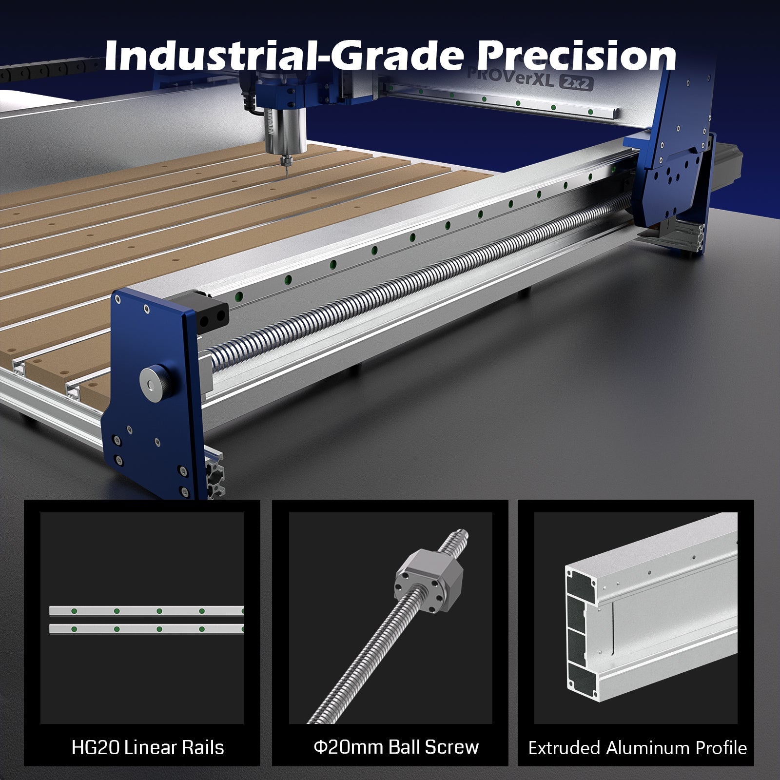 PROVerXL 2x2 CNC Router with Vectric Software, Professional Grade Precision & Pre-Assembled Modular Design