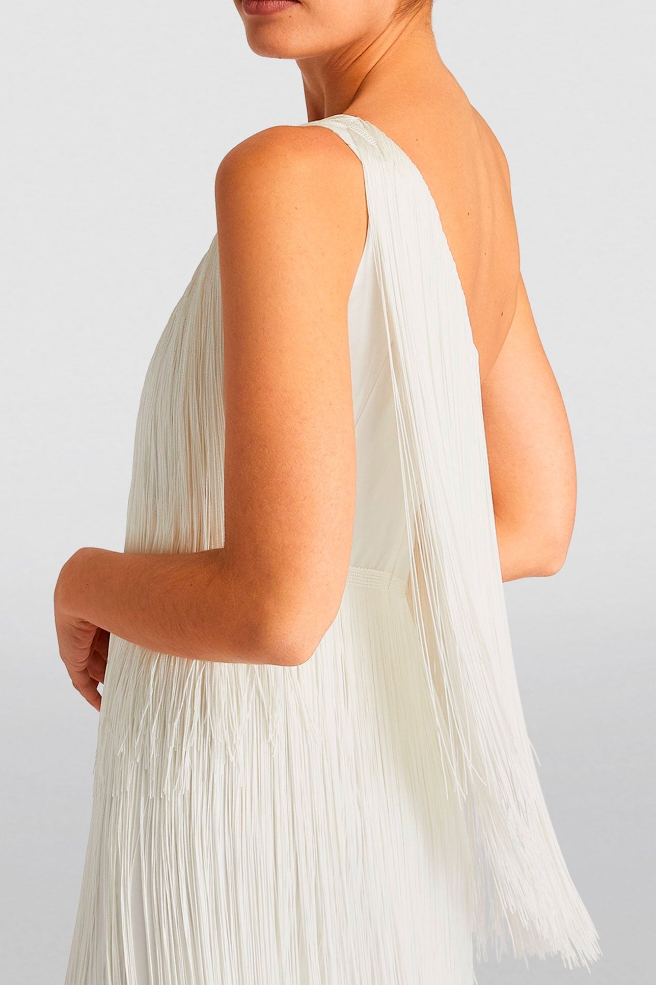 CASCADA DRESS MINI IN WHITE