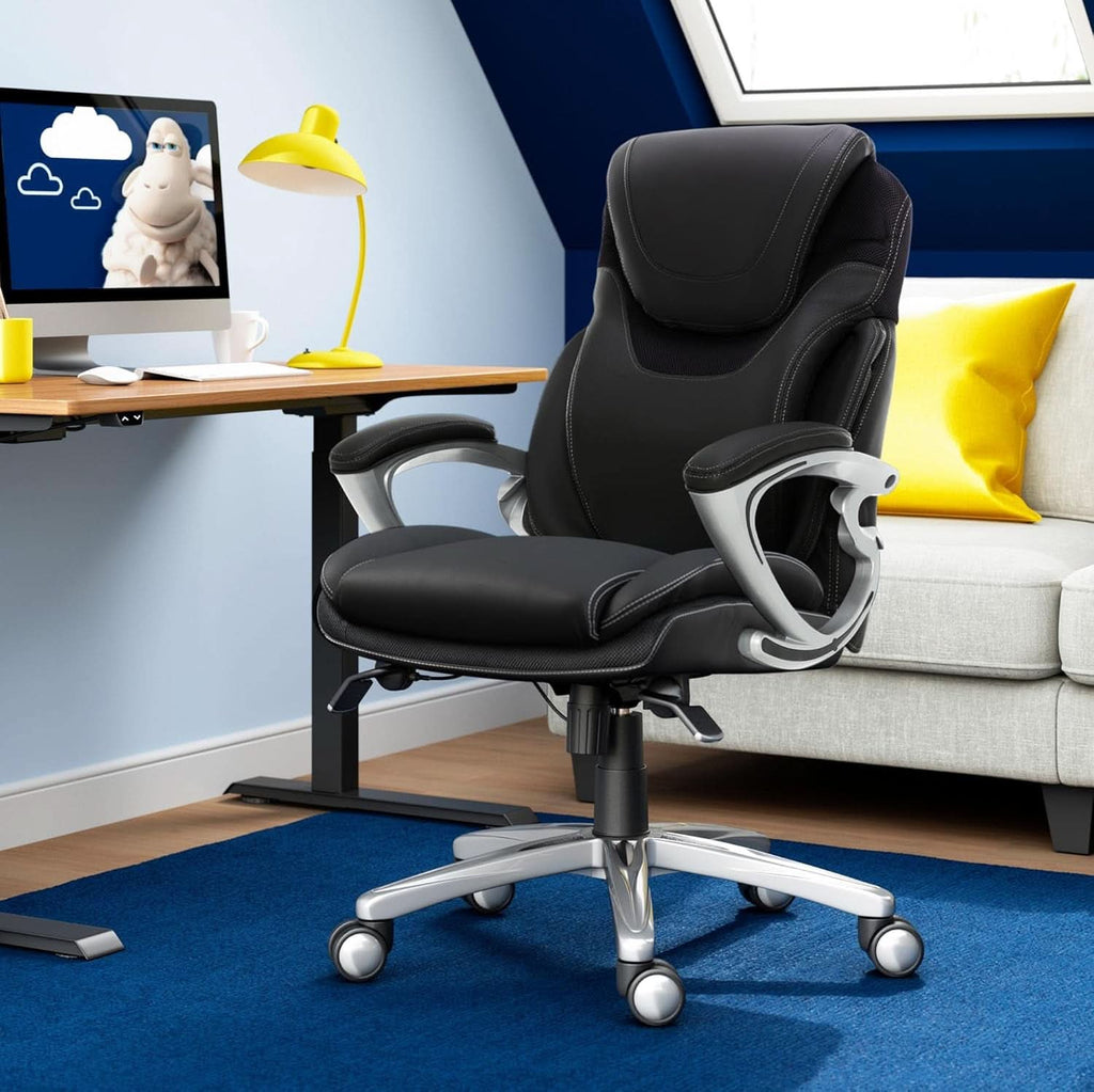 Sillón Ejecutivo Negro con Tecnología Lumbar de Aire