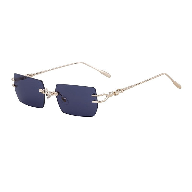 Women's Rimless Cut-Edge Square Sunglasses