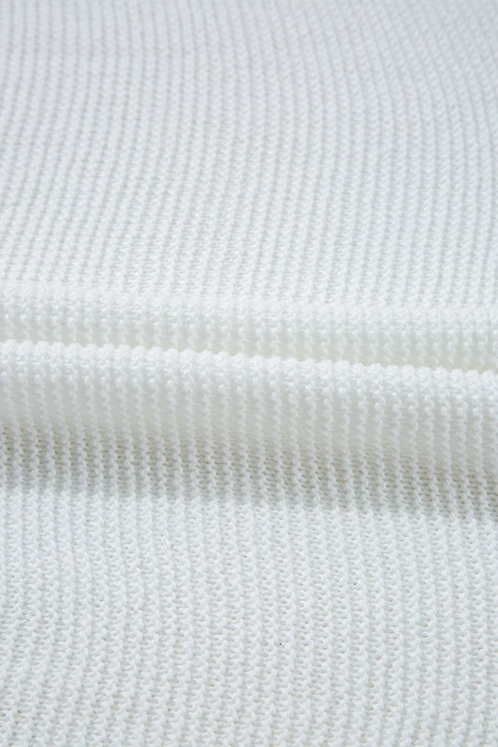 Side Slit Round Neck Knit Top