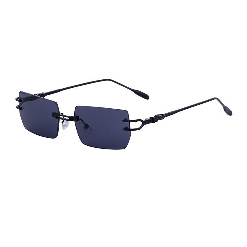 Women's Rimless Cut-Edge Square Sunglasses