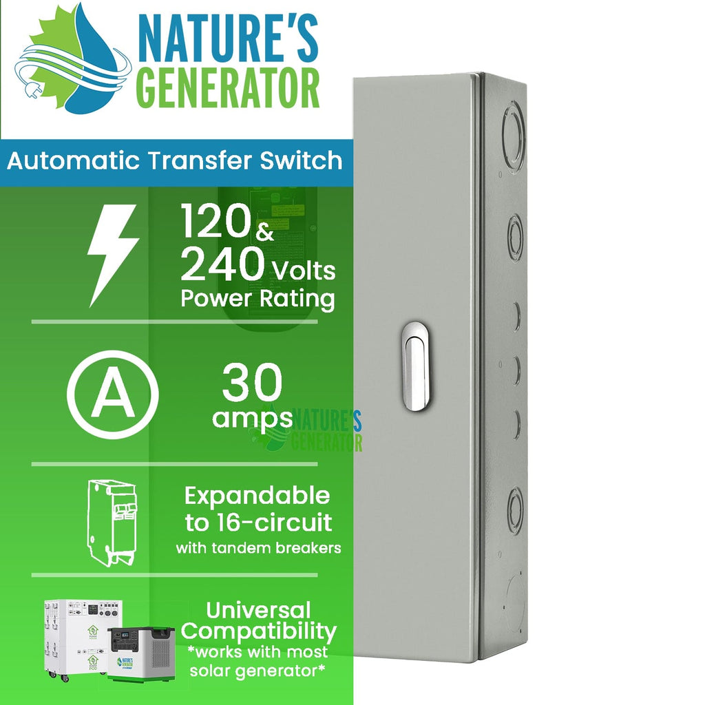 Conmutador de transferencia automática para generador de 30 A