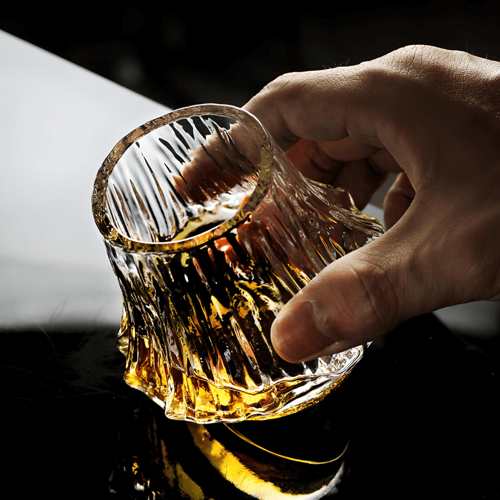 Vaso de whisky de cristal japonés Yama