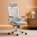 Silla de oficina ergonómica de malla con soporte lumbar ajustable