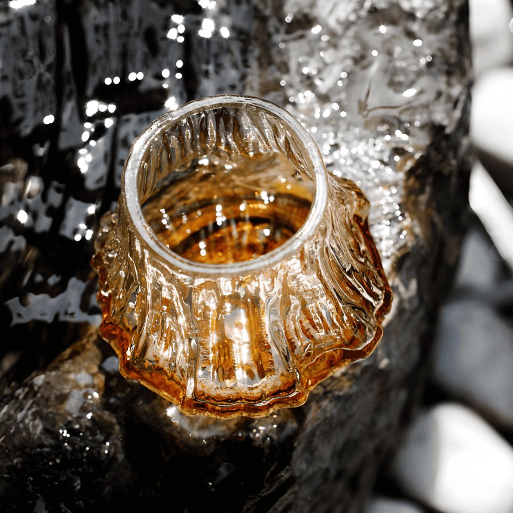 Vaso de whisky de cristal japonés Yama