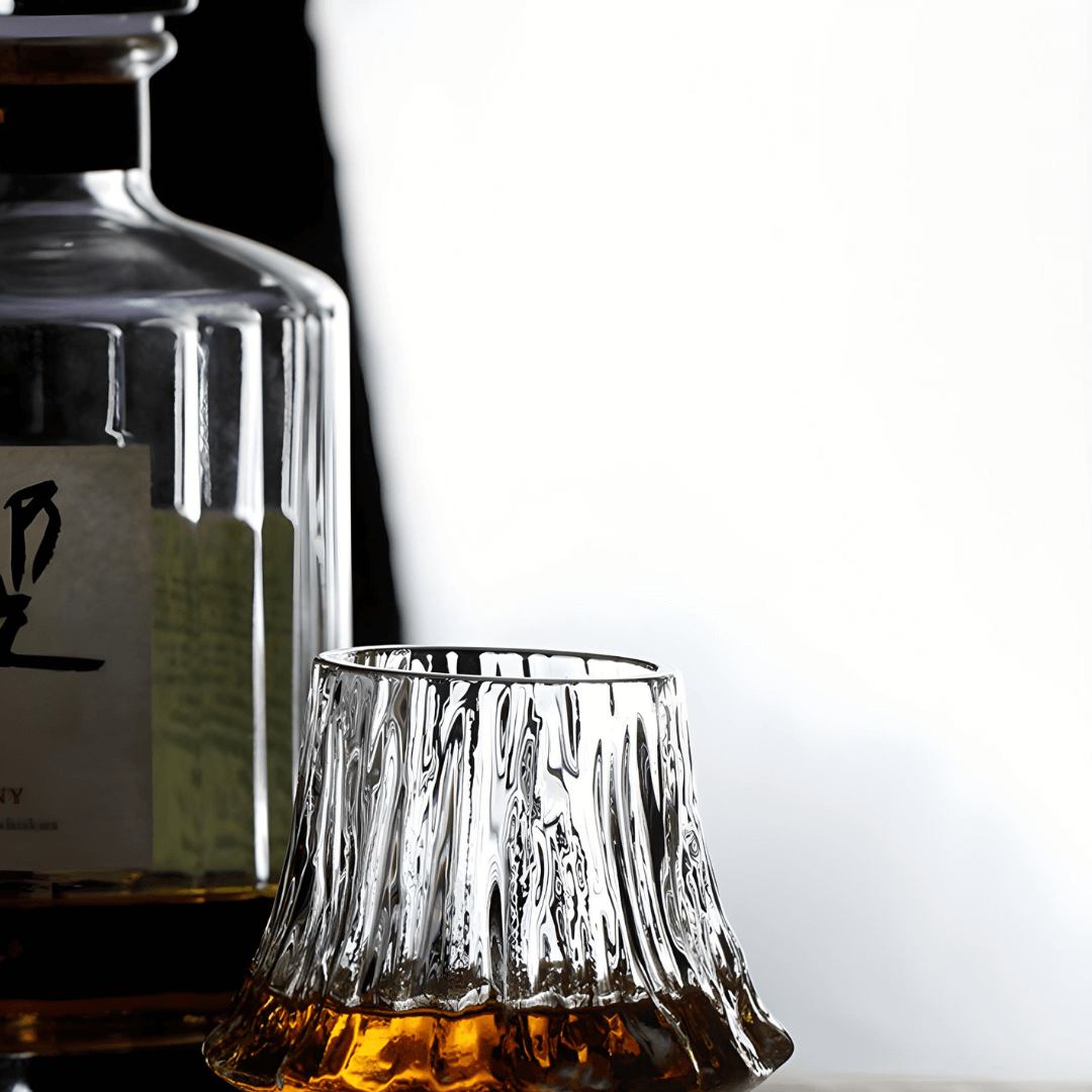 Vaso de whisky de cristal japonés Yama