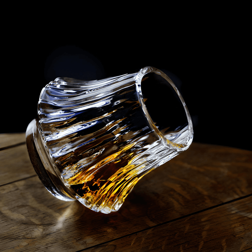 Vaso de whisky de cristal japonés Yama