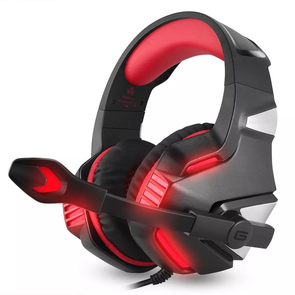 Auriculares para juegos de PS4 con cable luminosos montados en la cabeza