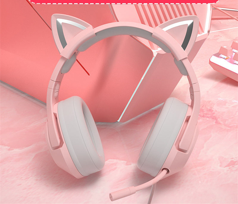 Auriculares de ordenador con cable para gaming, bonitos para chicas