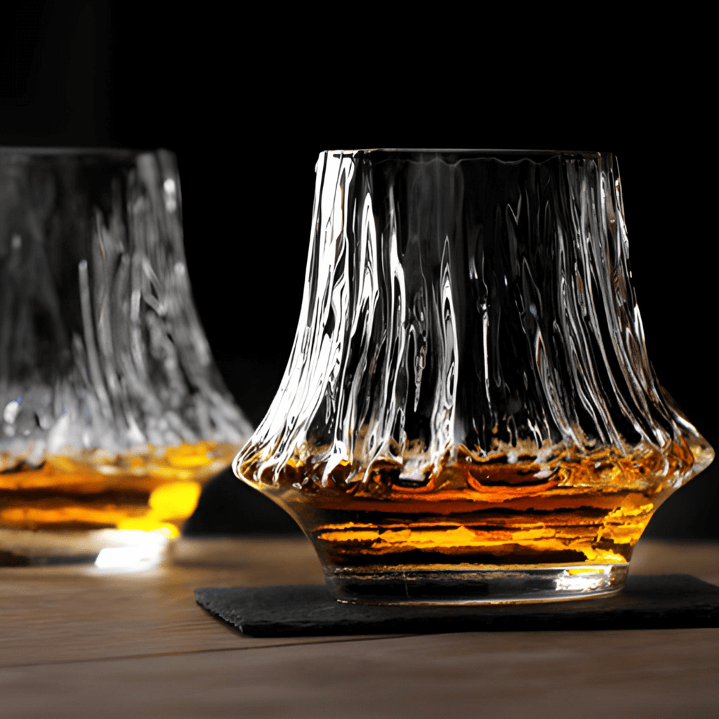 Vaso de whisky de cristal japonés Yama