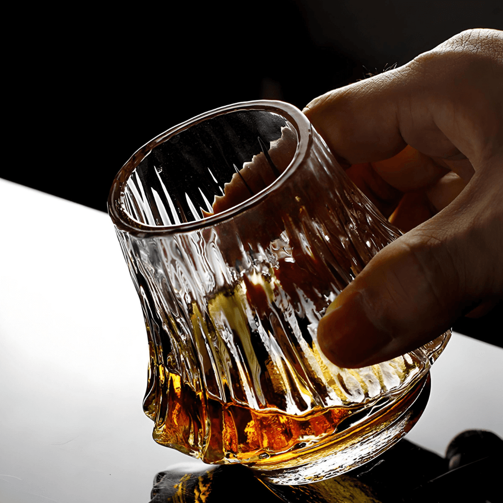 Vaso de whisky de cristal japonés Yama