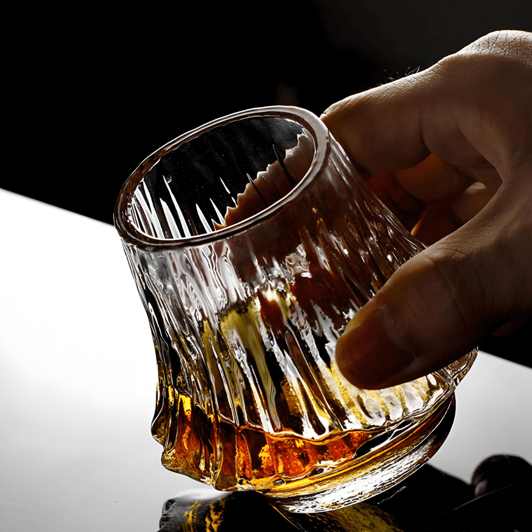 Vaso de whisky de cristal japonés Yama