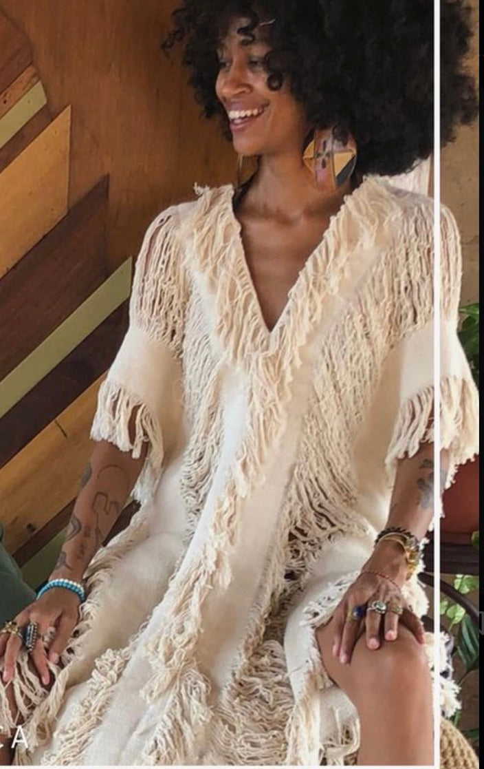 Handmade Beach Maxi Dress "LISA" Swim Cover-Up