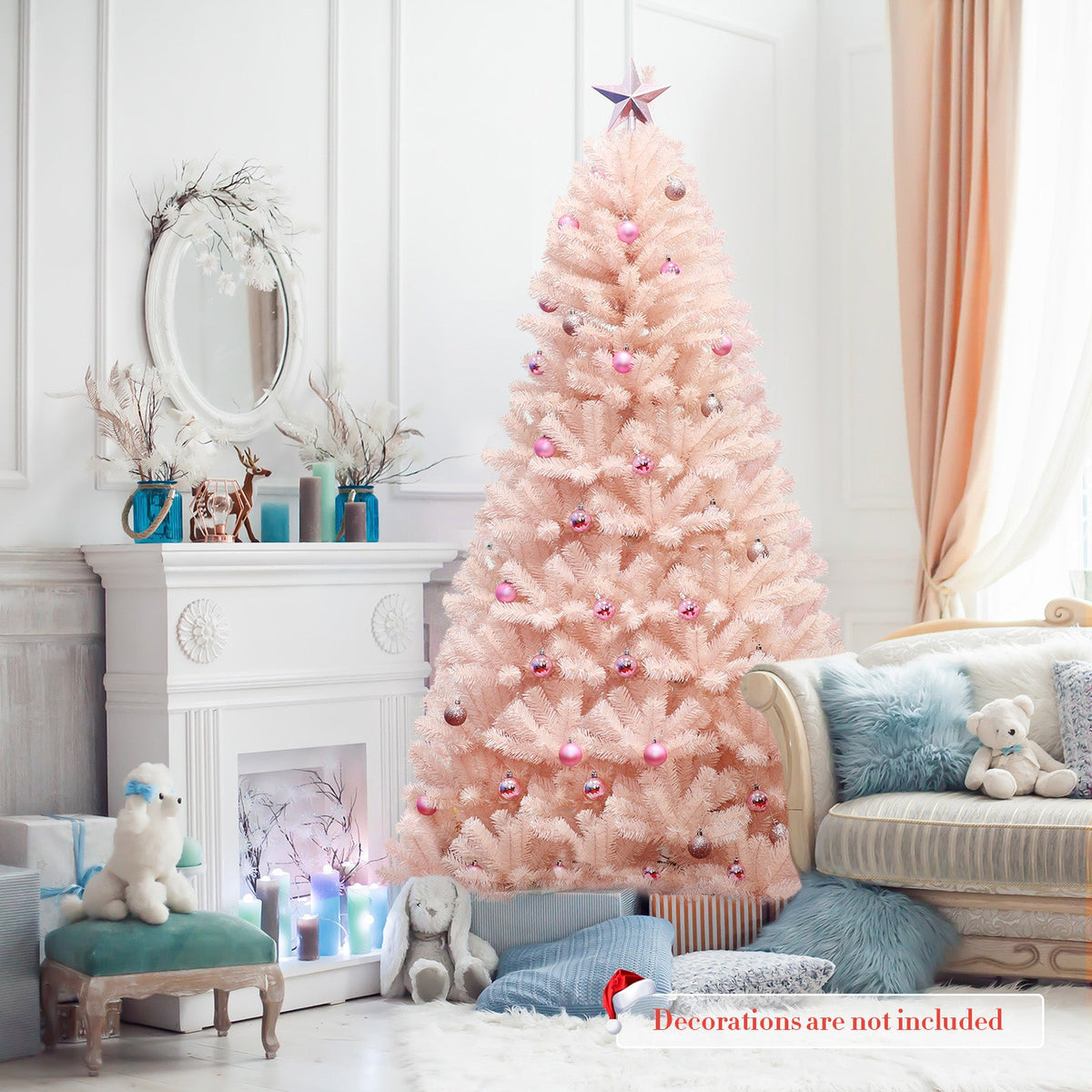 6/7 Feet Artificial Christmas Tree Hinged Full Fir Tree