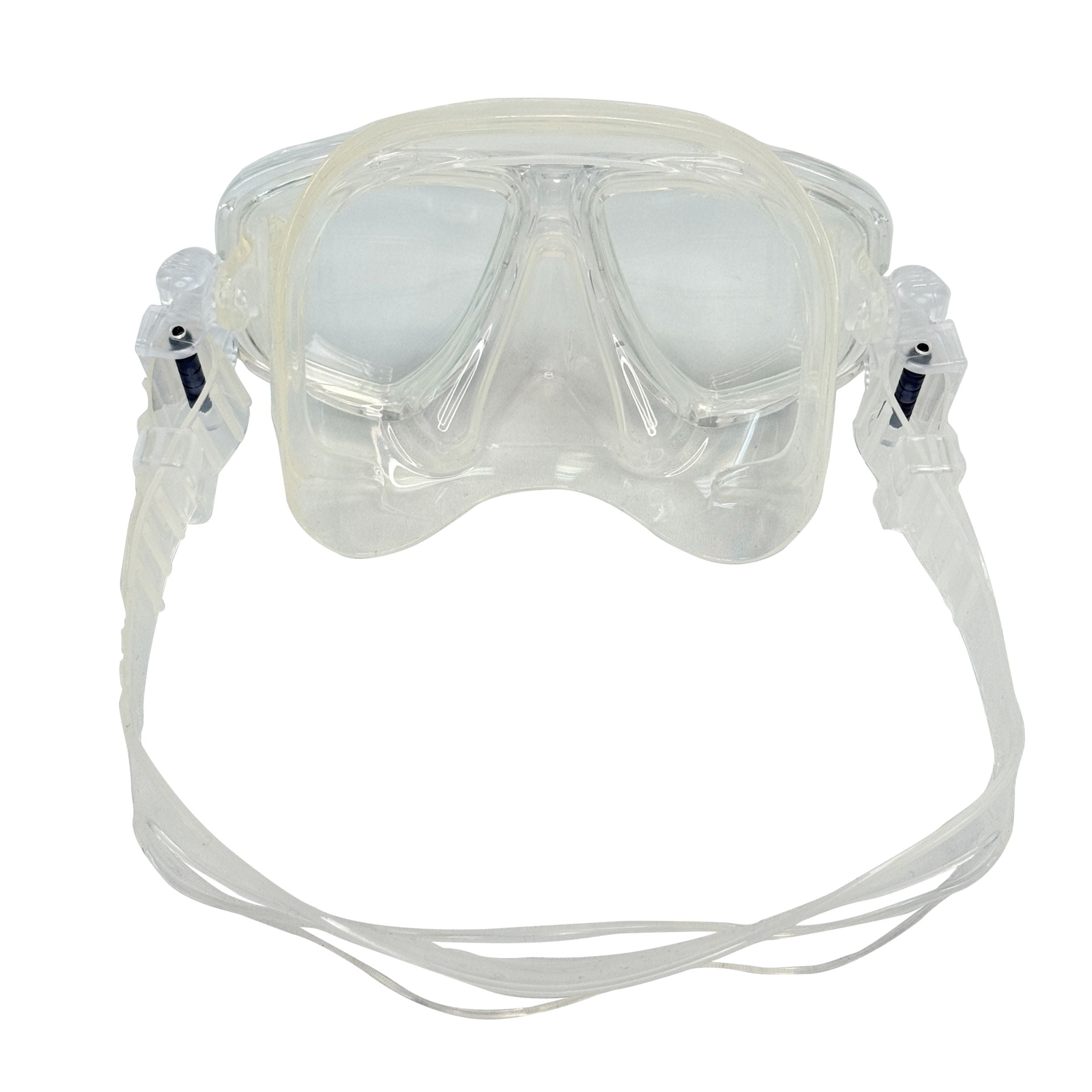Palantic M36 Clear/Clear Silicone RX Farsighted Gauge Reader Lenses Dive/Snorkeling Mask