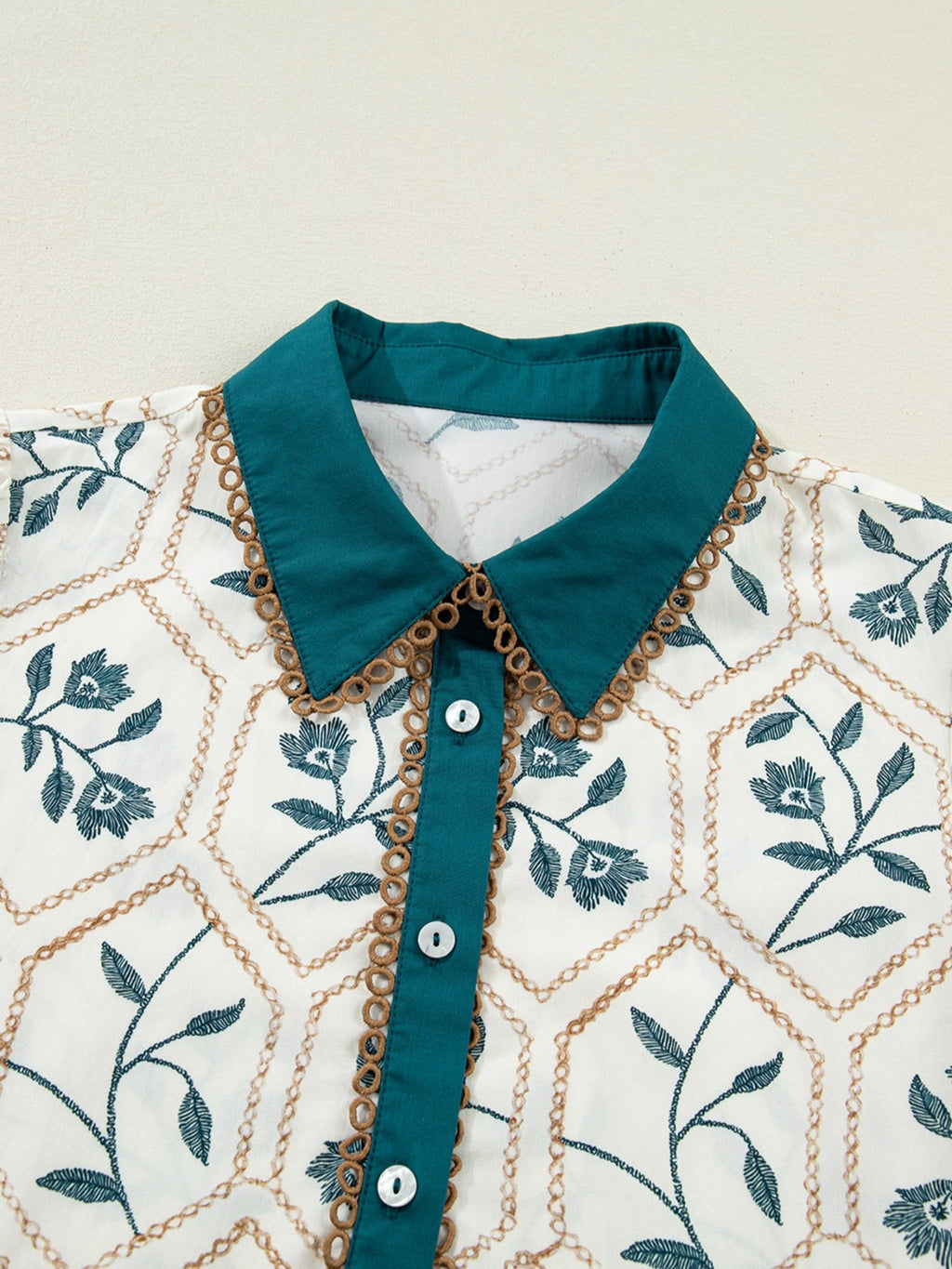 Floral Print Polo Collar Casual Mini Dress
