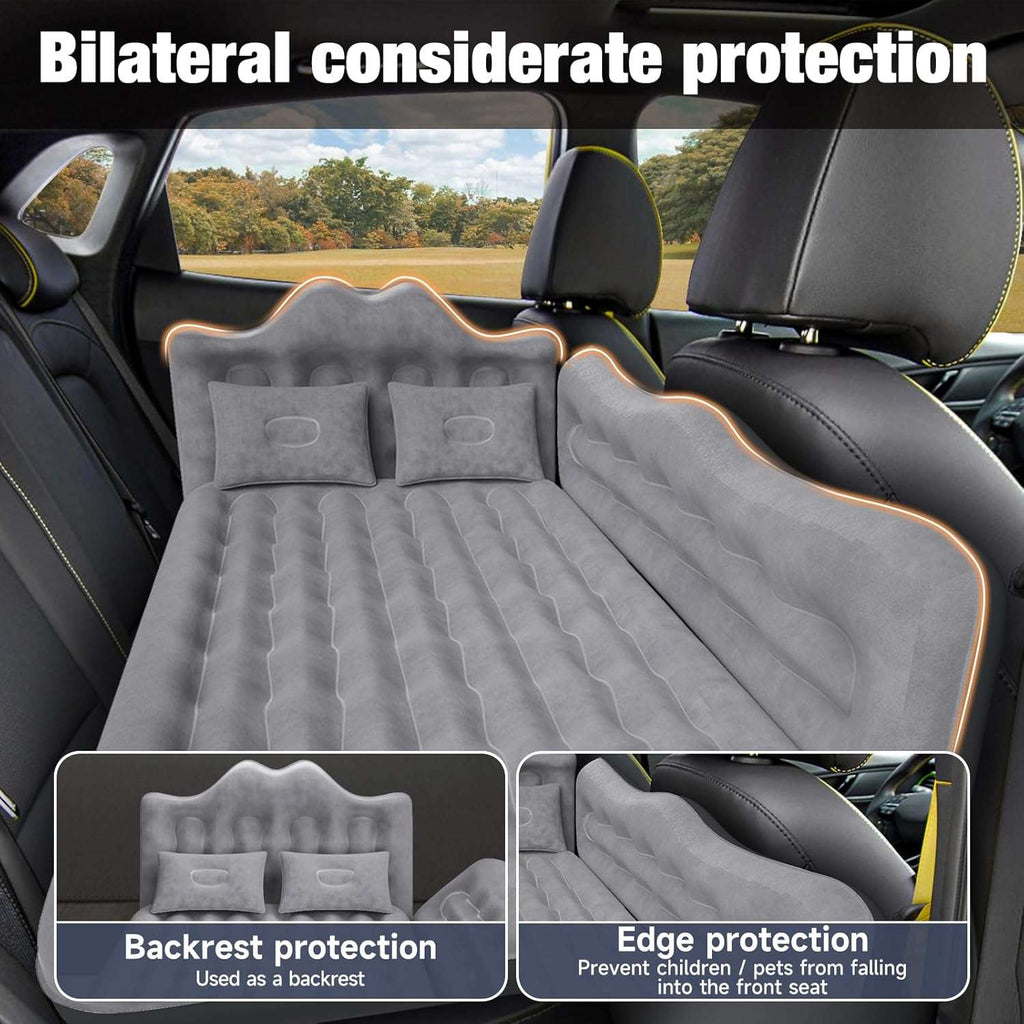 Colchón de aire engrosado para SUV/automóvil/camioneta, colchón de aire inflable para SUV/camioneta - 61 cm de ancho/gris